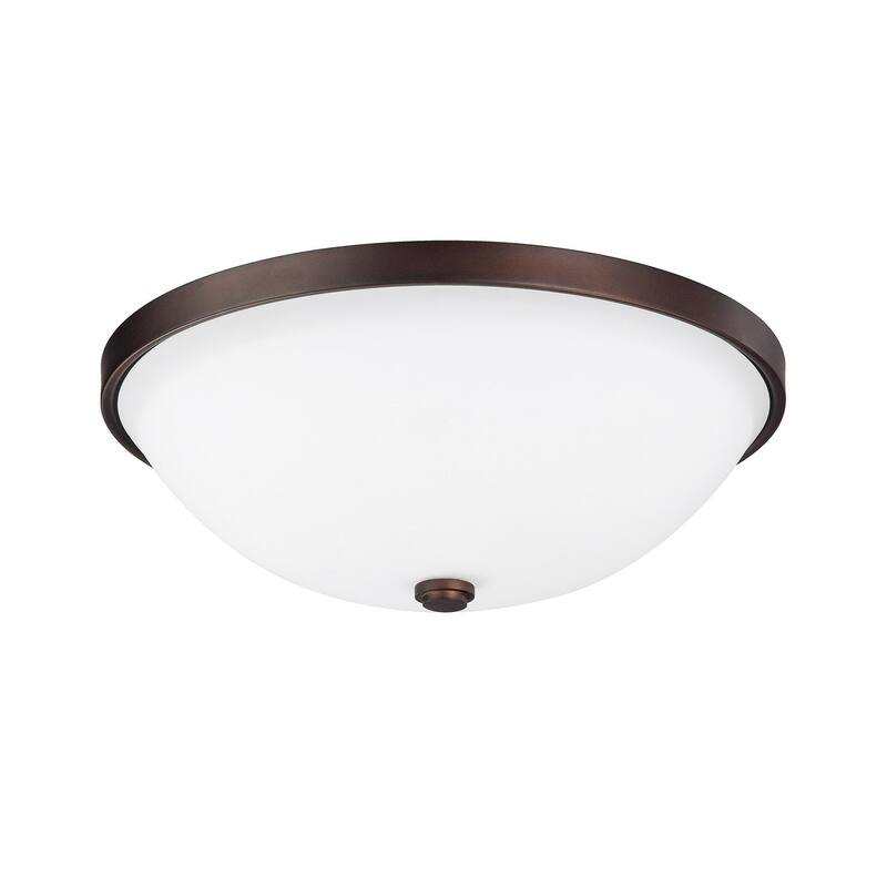 Transitional 2-light Burnished Bronze Flush Mount - Burnished Bronze - Burnished Bronze