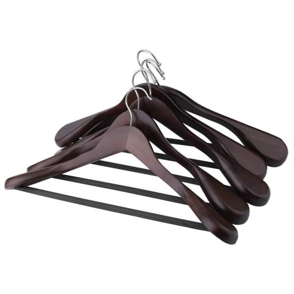 Wholesale Deluxe Custom Logo Wide Shoulder Cedar Wood Suit Hangers for  Clothes Wooden Suit Coat Clothes with Logo Manufacturer and Supplier