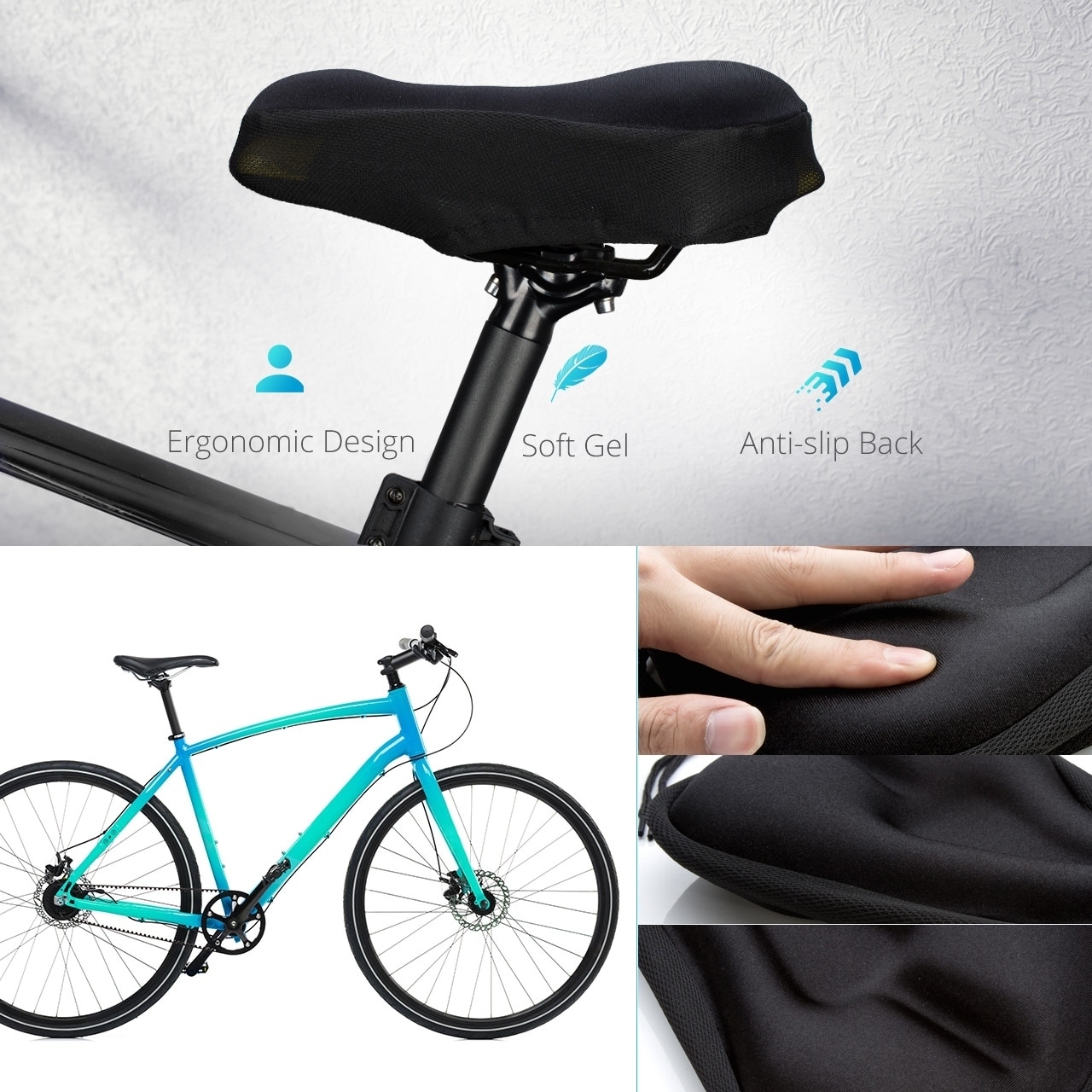 soft gel bike seat cover