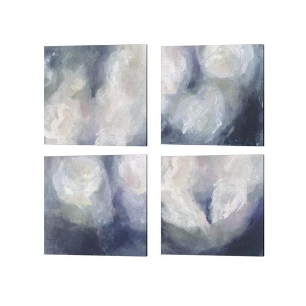 Victoria Borges 'Blue Ambrosia' Canvas Art (Set of 4)