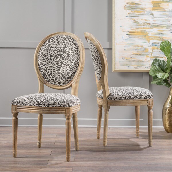 overstock fabric dining chairs