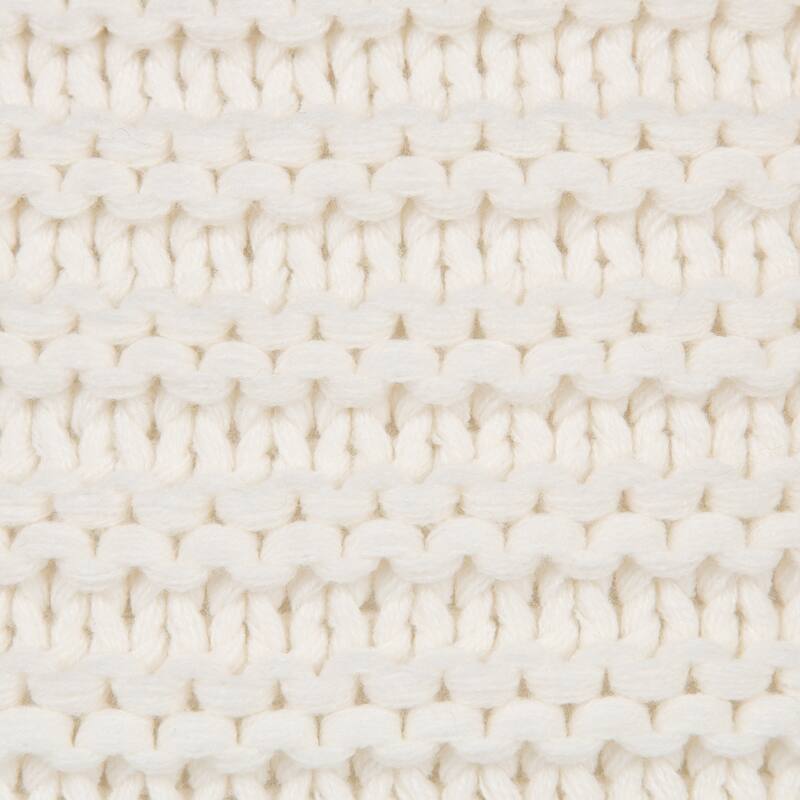 Kate and Laurel Tassey Large Knit Pillow Cover with Tassels