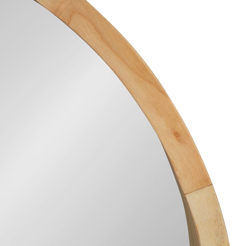 Kate and Laurel Hutton Round Wood Wall Mirror - 22" diameter