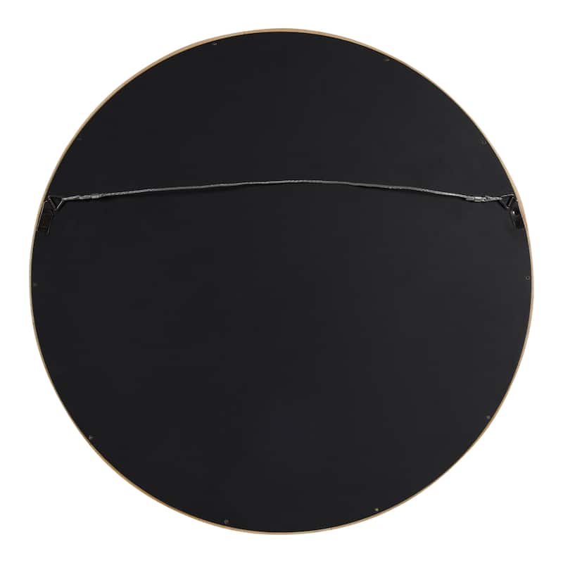 Kate and Laurel Hutton Round Wood Wall Mirror - 22" diameter