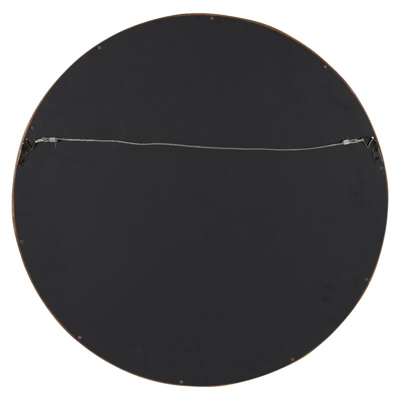 Kate and Laurel Hutton Round Wood Wall Mirror - 22" diameter