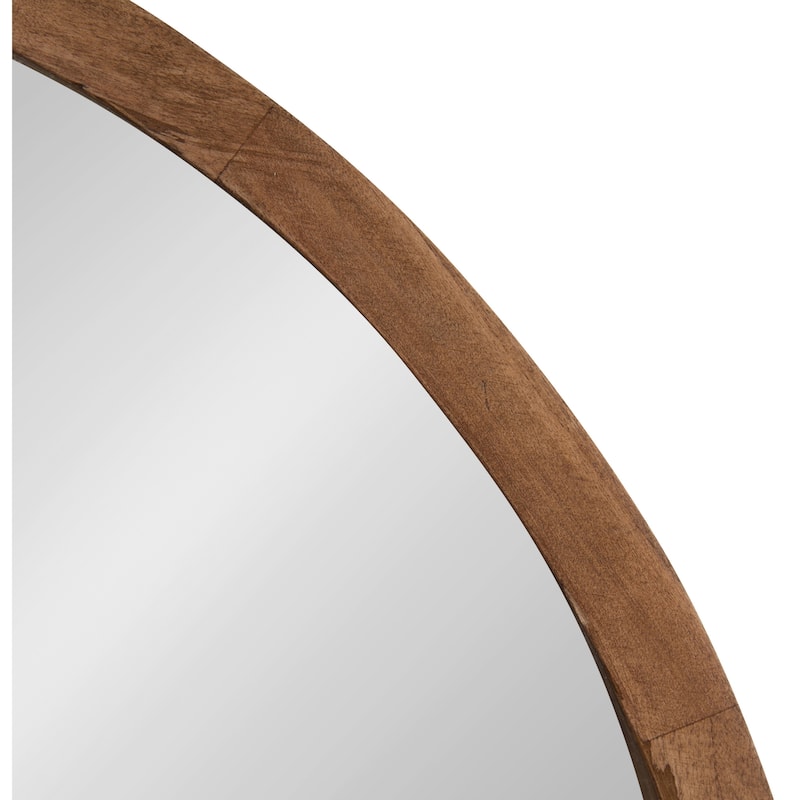 Kate and Laurel Hutton Round Wood Wall Mirror - 22" diameter