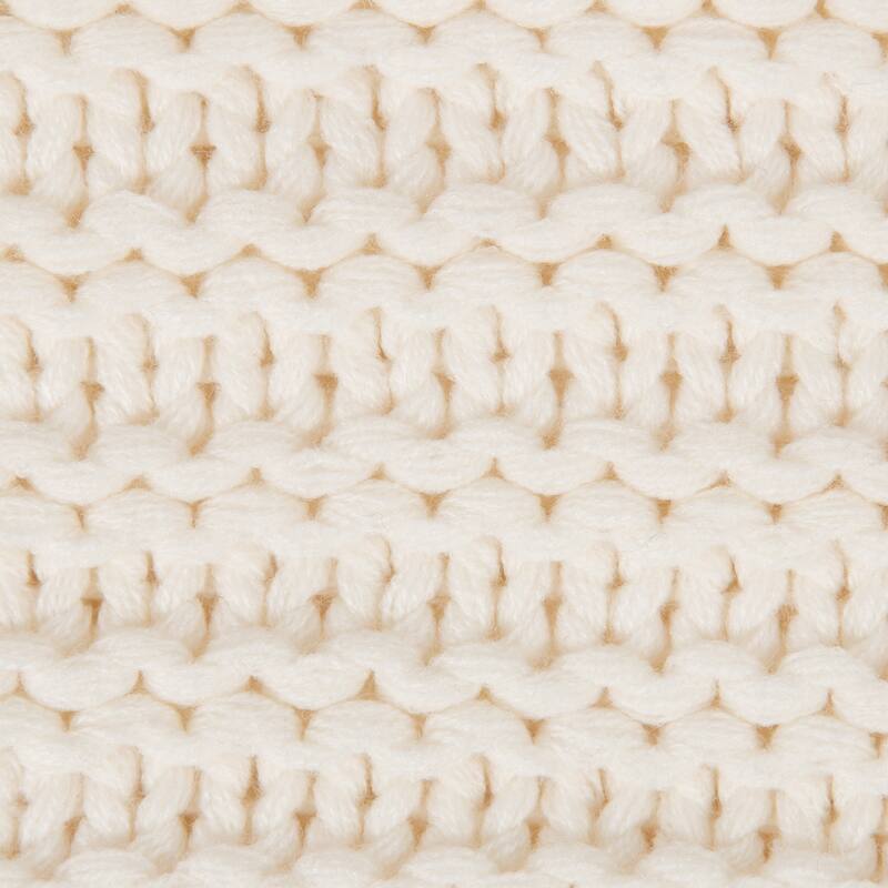 Kate and Laurel Tassey Knit Ribbed Blanket with Tassels