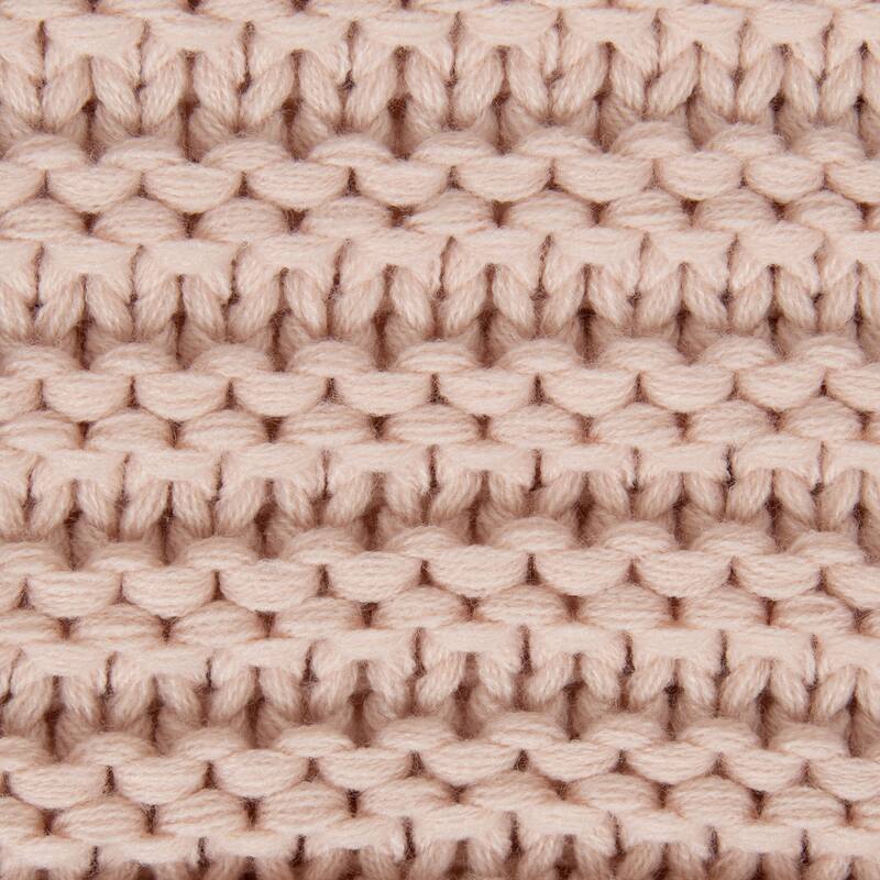 Kate and Laurel Tassey Knit Ribbed Blanket with Tassels