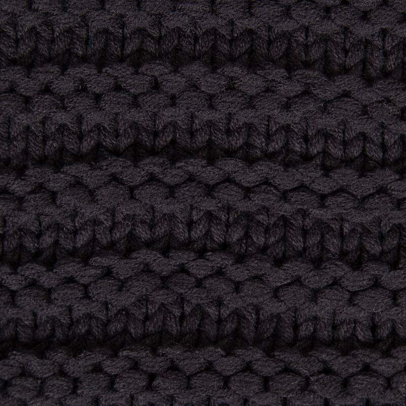 Kate and Laurel Tassey Knit Ribbed Blanket with Tassels
