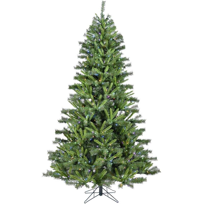 Christmas Time 6.5-Ft. Norway Pine Artificial Christmas Tree with Multi-Color LED String Lighting and Holiday Soundtrack