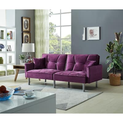 Emma Velvet Mid Century Sofa Sleeper