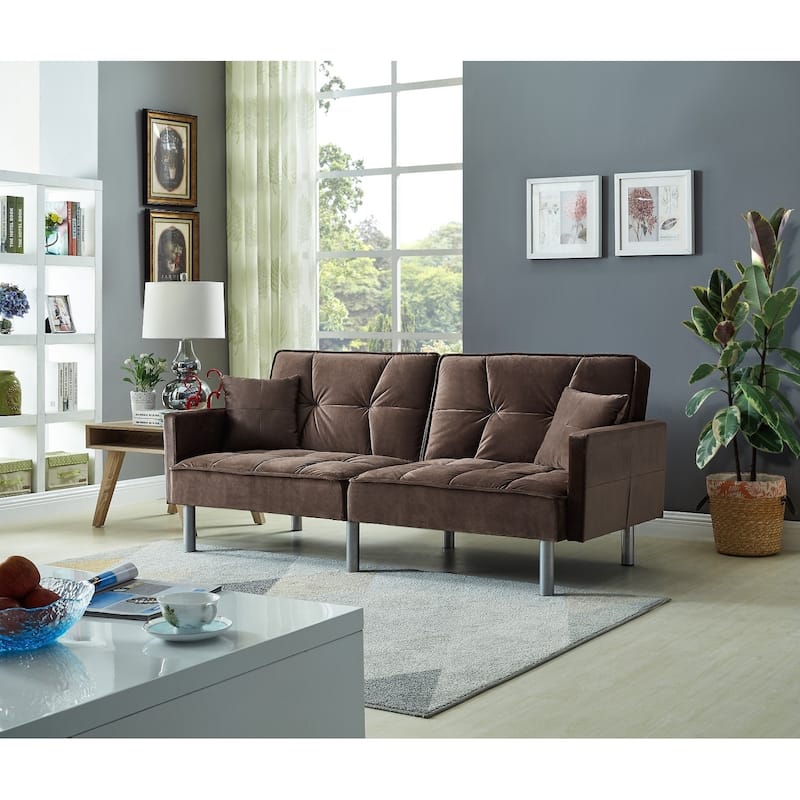 Emma Velvet Mid Century Sofa Sleeper
