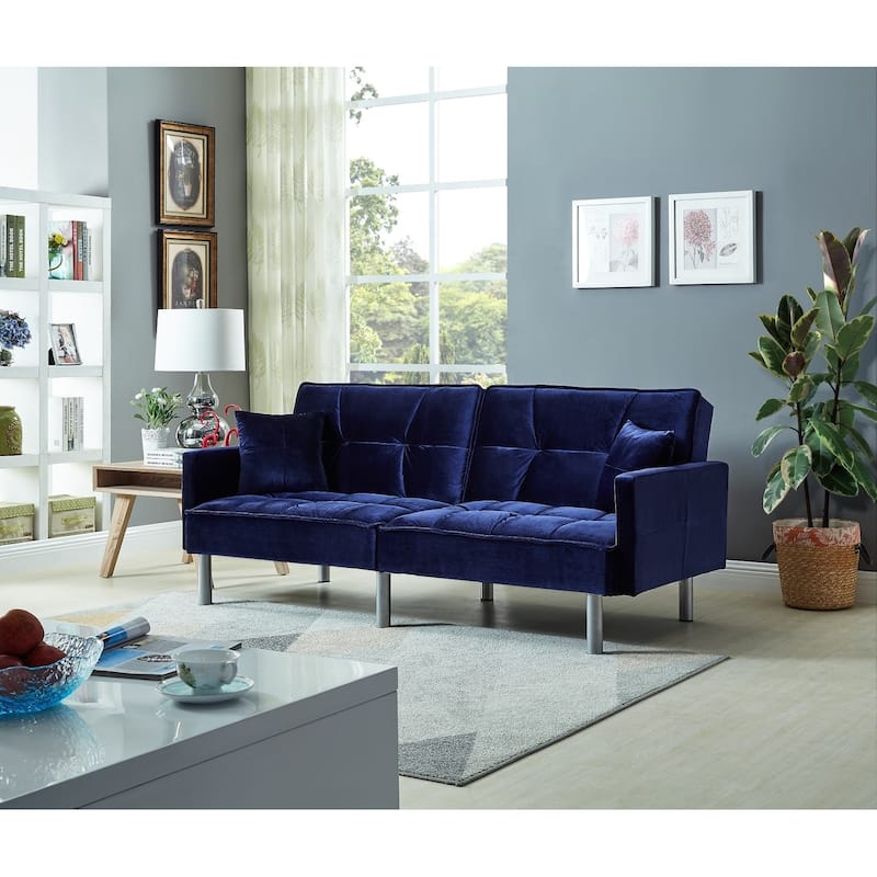 Emma Velvet Mid Century Sofa Sleeper