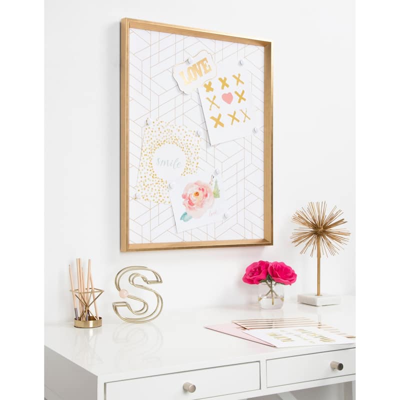 Kate and Laurel Calter Framed Magnetic Printed Memo Board - 21.5x27.5