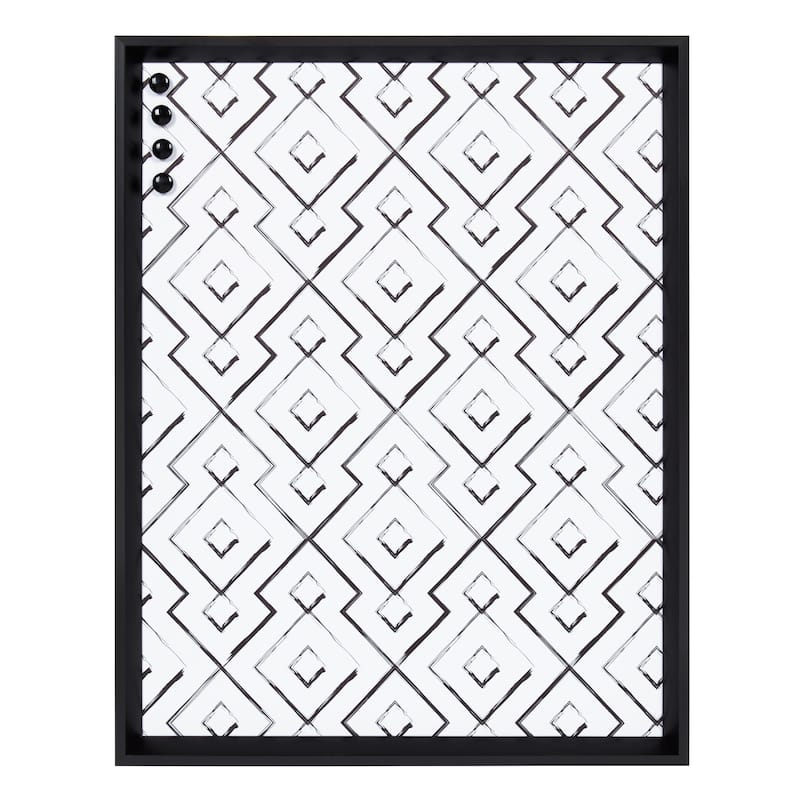 Kate and Laurel Calter Framed Magnetic Printed Memo Board - 21.5x27.5