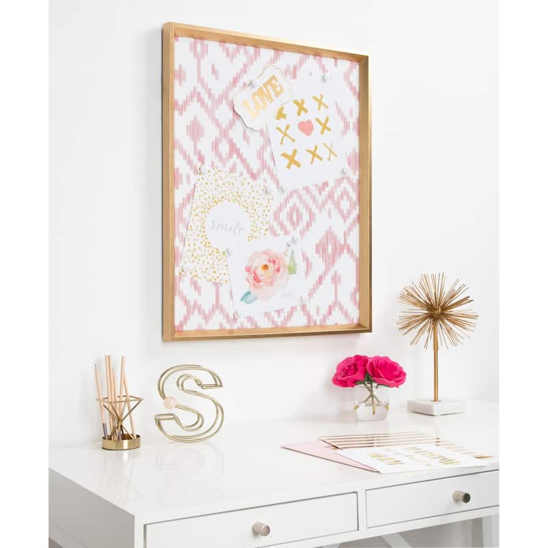 Kate and Laurel Calter Framed Magnetic Printed Memo Board - 21.5x27.5