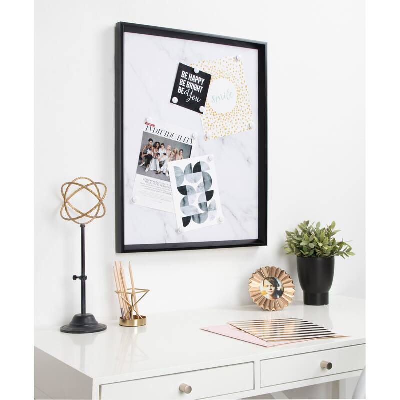Kate and Laurel Calter Framed Magnetic Printed Memo Board - 21.5x27.5