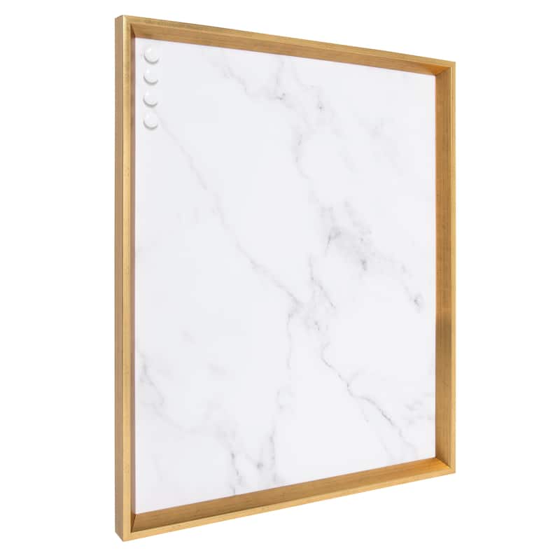 Kate and Laurel Calter Framed Magnetic Printed Memo Board - 21.5x27.5 - gold marble