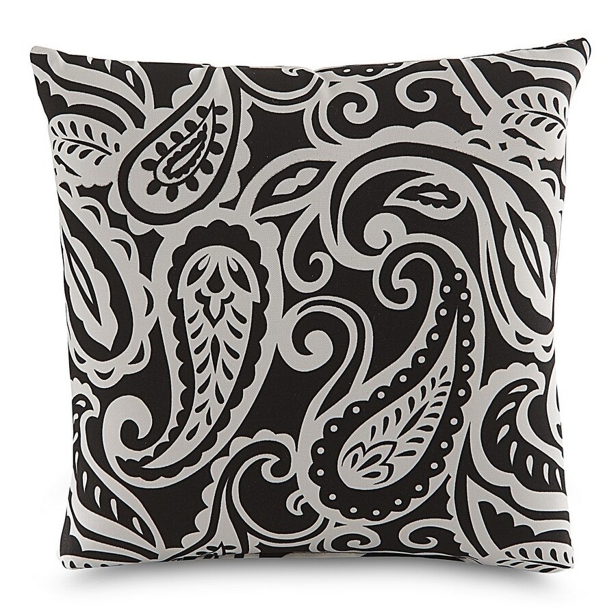 Shop Terrasol Sassafras Black Outdoor Throw Pillow Free