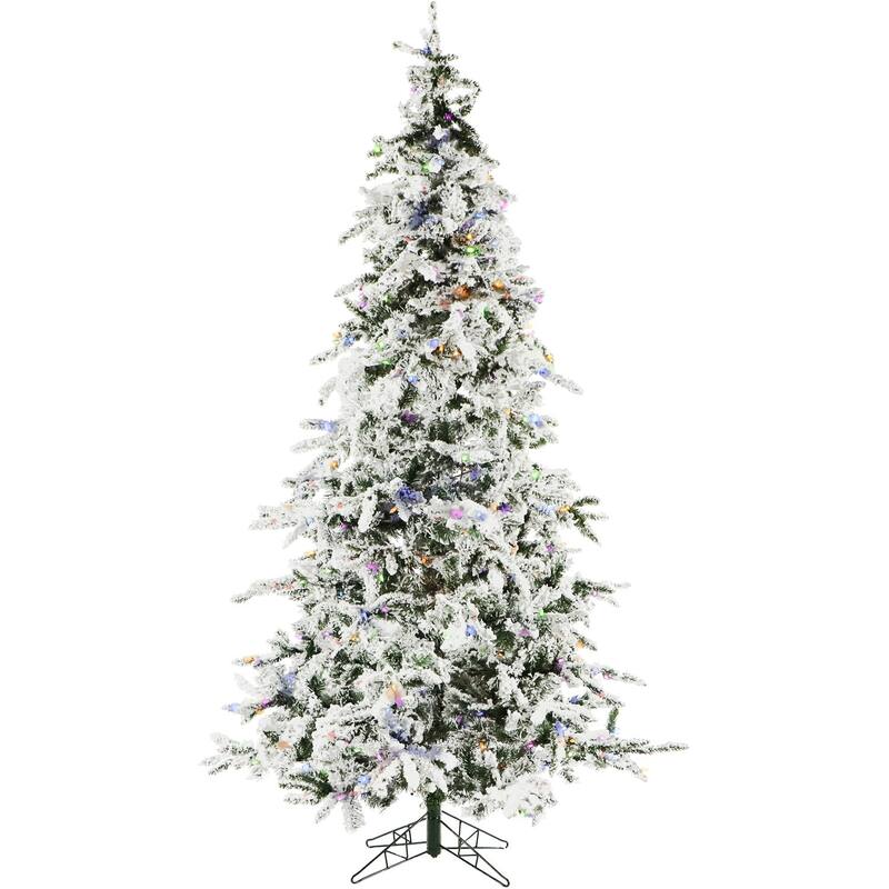 Christmas Time 7.5-Ft. Snowy Christmas Tree, Multi LED, Soundtrack