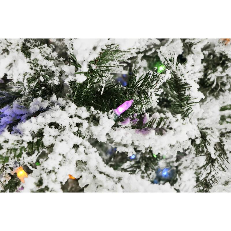 Christmas Time 7.5-Ft. Snowy Christmas Tree, Multi LED, Soundtrack