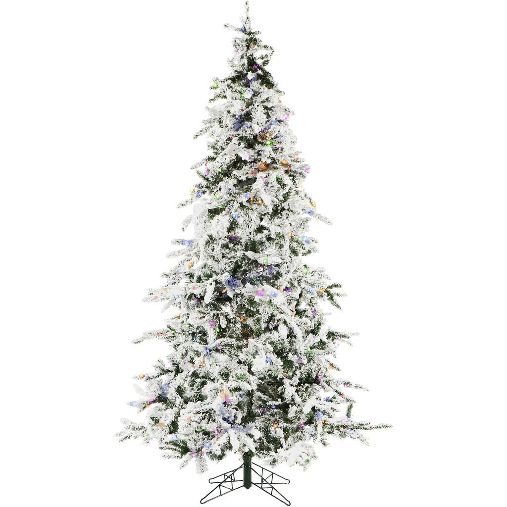 Christmas Time 7.5-Ft. Snowy Christmas Tree, Multi LED, Soundtrack