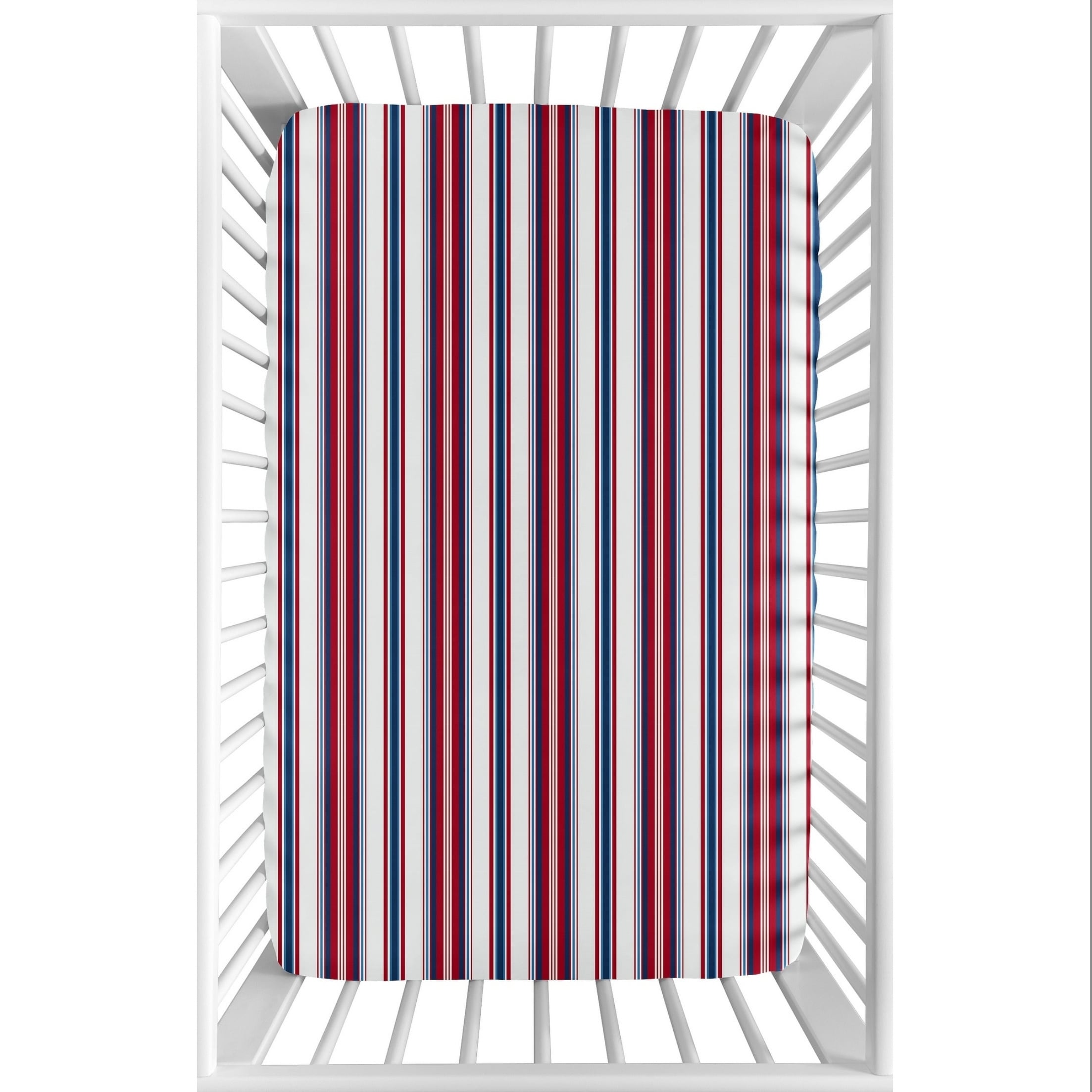 Shop Sweet Jojo Designs Red White And Blue Stripe Baseball Patch