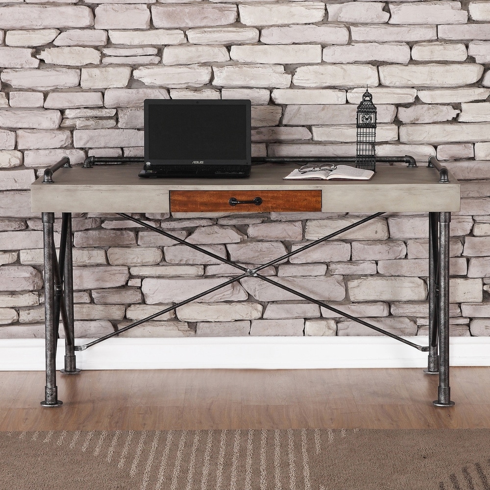 Carbon Loft Masekela Steampunk 56-inch Chestnut Writing Desk (Drawers - Writing Desks - Chestnut Finish - Veneer/Wood - Assembly Required - Chestnut