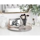 preview thumbnail 2 of 10, Kate and Laurel Mendel Round Tray with Decorative Metal Rim - 14" diameter