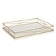 Kate and Laurel Mendel Rectangle Tray with Decorative Metal Rim - 12x16.5 - Thumbnail 3