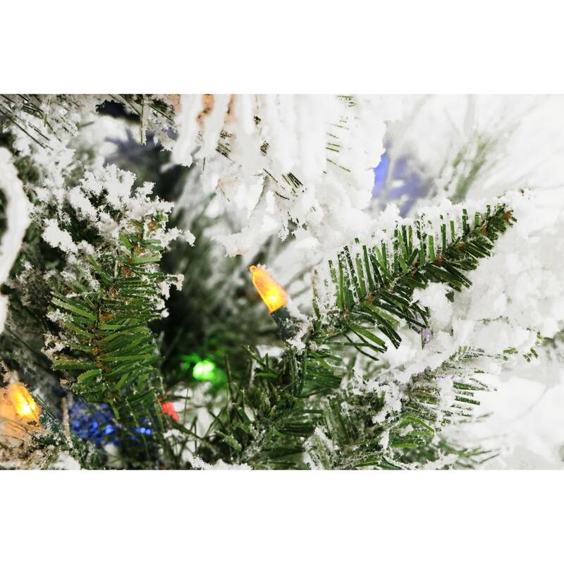 Christmas Time 6.5-Ft. Snowy Christmas Tree, Multi LED, Soundtrack