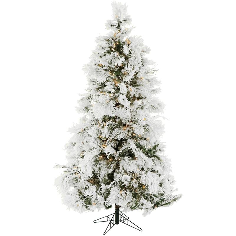 Christmas Time 6.5-Ft. Snowy Christmas Tree, Multi LED, Soundtrack