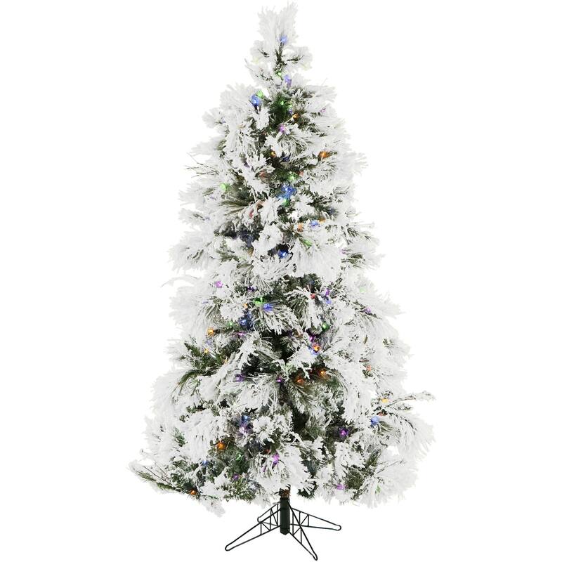 Christmas Time 6.5-Ft. Snowy Christmas Tree, Multi LED, Soundtrack
