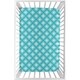 preview thumbnail 1 of 1, Sweet Jojo Designs Turquiose and White Diamond Mod Elephant Collection Fitted Mini Portable Crib Sheet