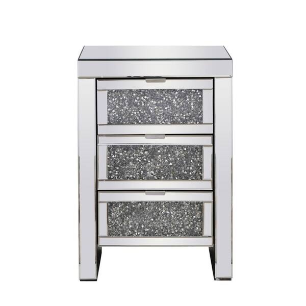 Shop 18 Inch Mirrored Crystal Bedside Table Overstock 23052324