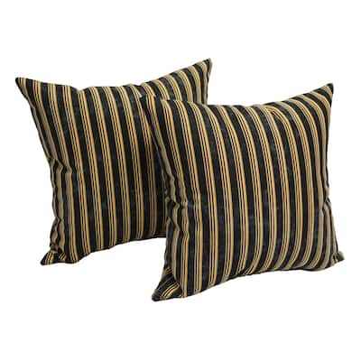 Midnight Stripe 17-inch Accent Throw Pillow (Set of 2)