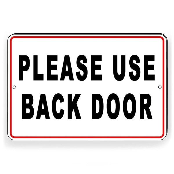 please use back door