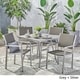 Alcott Outdoor Aluminum 5 Piece Dining Set with Wicker Seats by Christopher Knight Home - Thumbnail 1