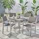 Alcott Outdoor Aluminum 5 Piece Dining Set with Wicker Seats by Christopher Knight Home - Thumbnail 0