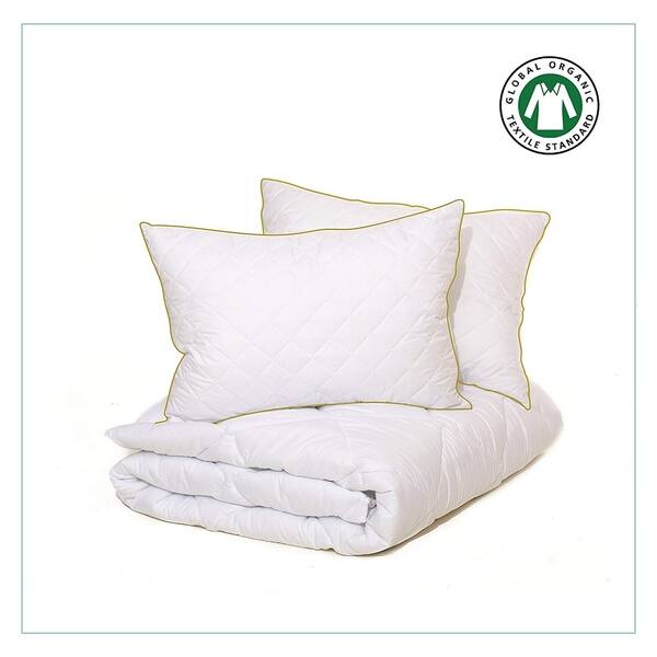 Shop Organic Cotton Quilted Pillow Protector Set Of 2 Free