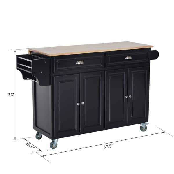 Homcom Wood Top Drop Leaf Multi Storage Cabinet Rolling Homcom Wood Top Drop Leaf Multi Storage Cabinet Rolling