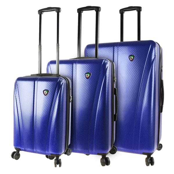 mia toro moda 3 piece hardside spinner luggage set