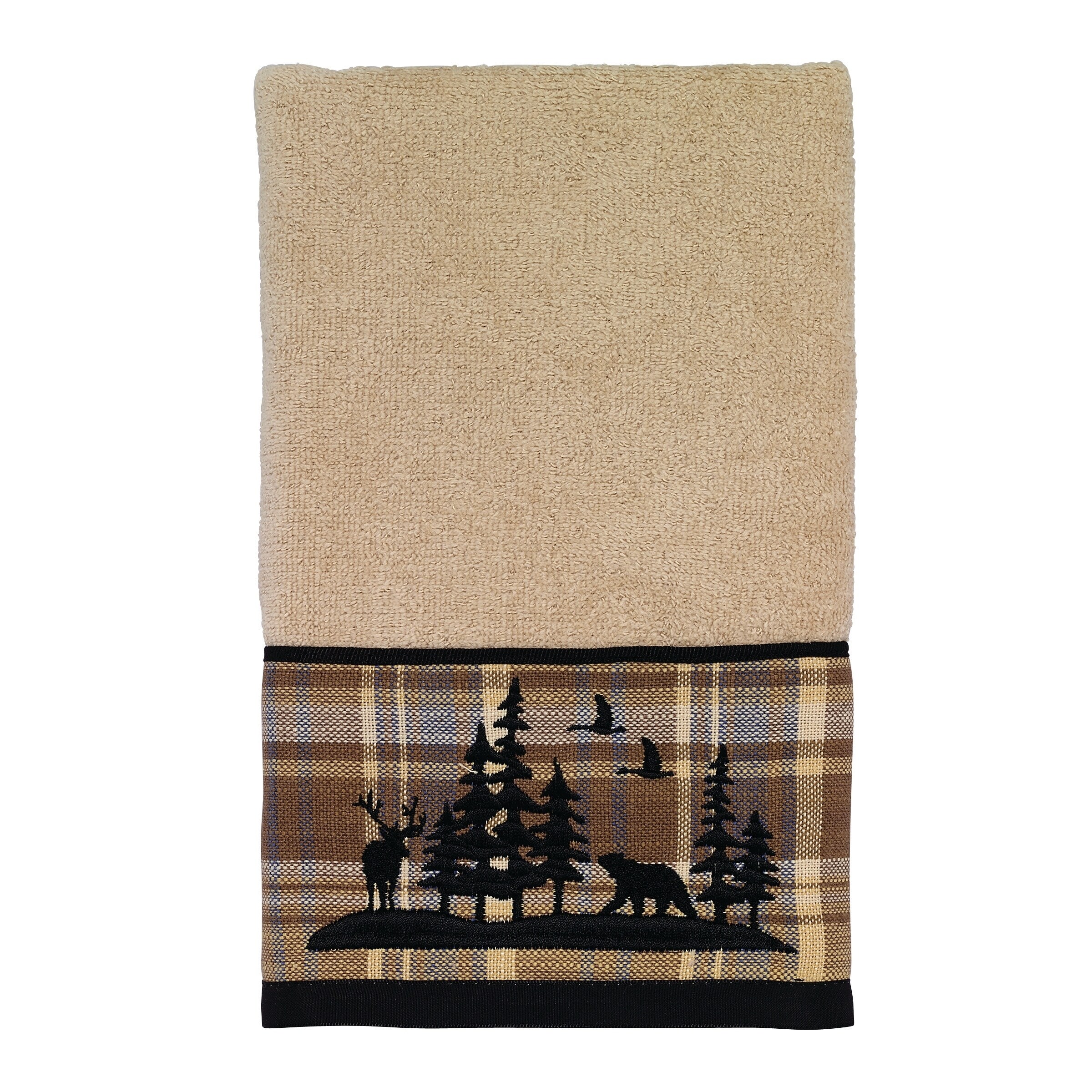 Avanti Black Bear Lodge Hand Towel - Ivory