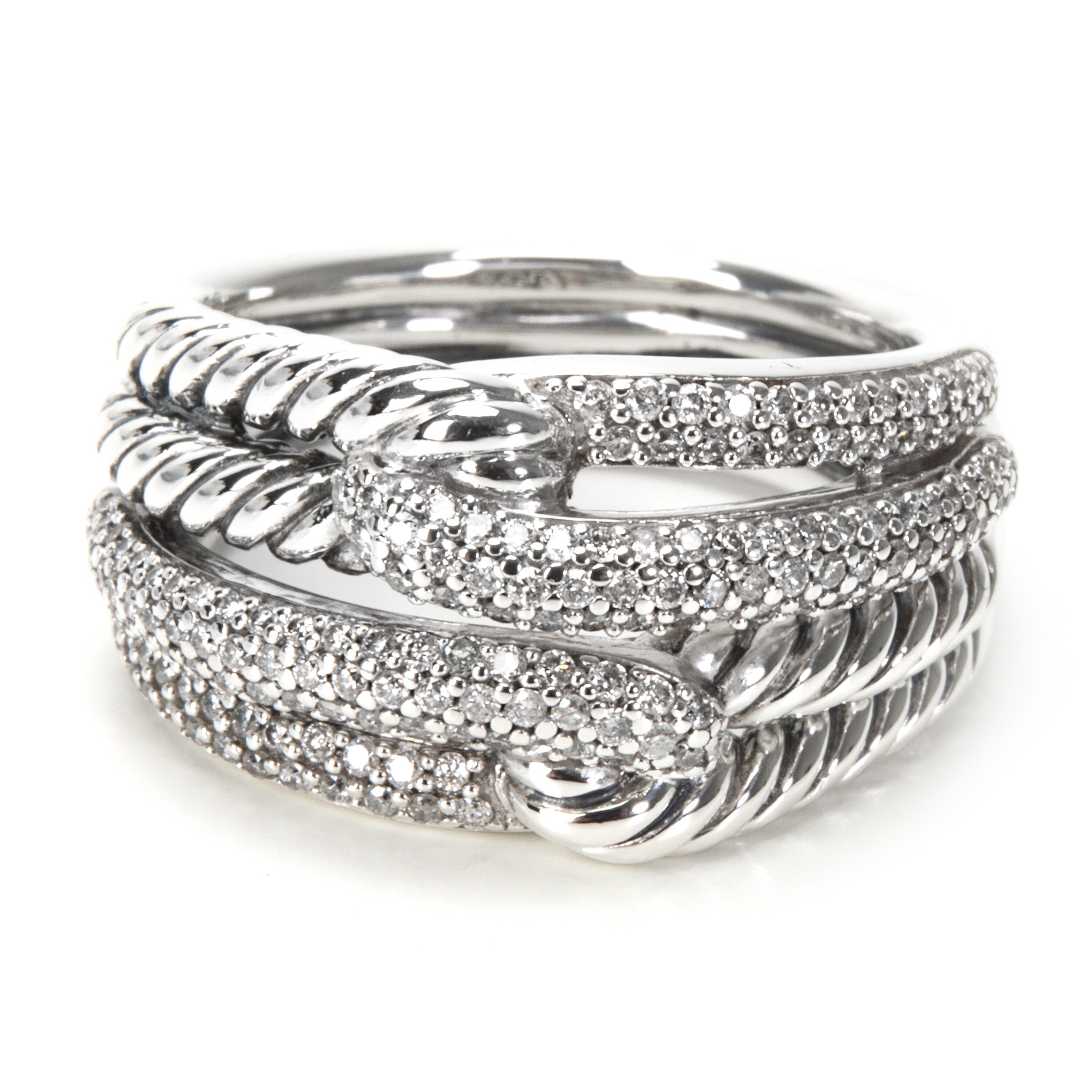 david yurman silver diamond ring