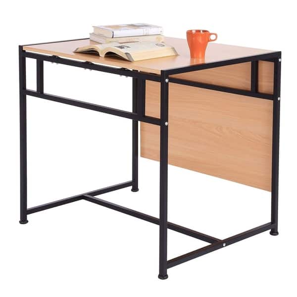 Shop Homcom 47 Versatile Wood Top Drop Leaf Office Computer Desk