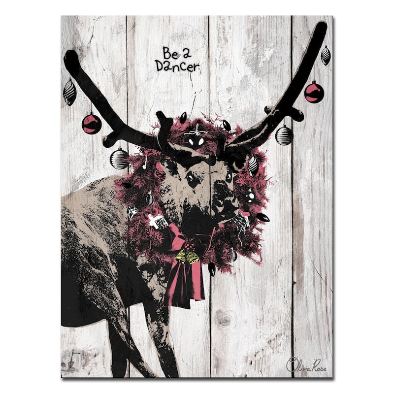 Ready2HangArt 'Christmas Dancer' Wrapped Canvas Textual Wall Art