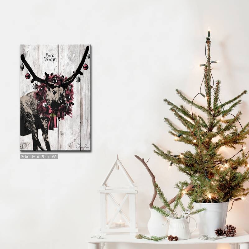 Ready2HangArt 'Christmas Dancer' Wrapped Canvas Textual Wall Art - 20" W x 30" H