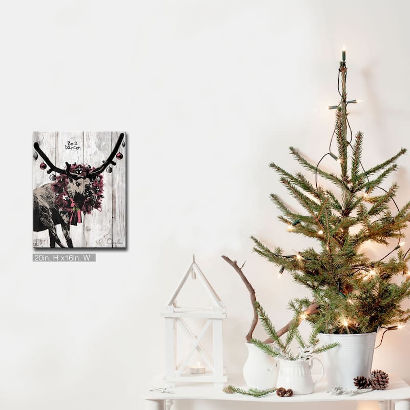 Ready2HangArt 'Christmas Dancer' Wrapped Canvas Textual Wall Art - 16" W x 20" H