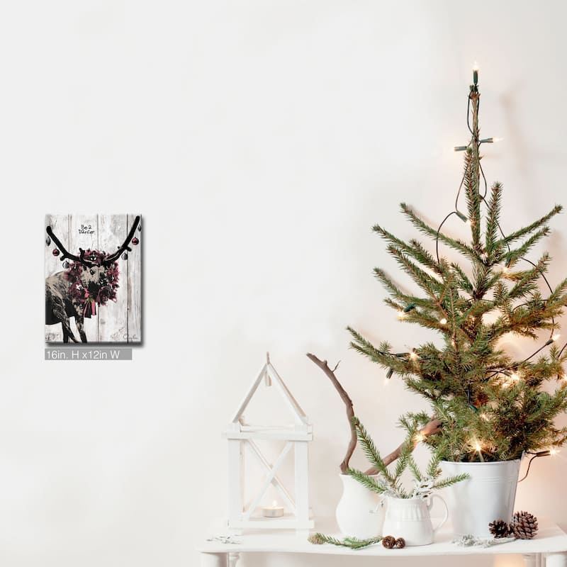 Ready2HangArt 'Christmas Dancer' Wrapped Canvas Textual Wall Art - 12" W x 16" H