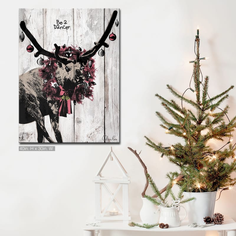 Ready2HangArt 'Christmas Dancer' Wrapped Canvas Textual Wall Art - 30" W x 40" H